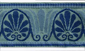 2 1/2" Aegean Sea Scallop Woven Ribbon