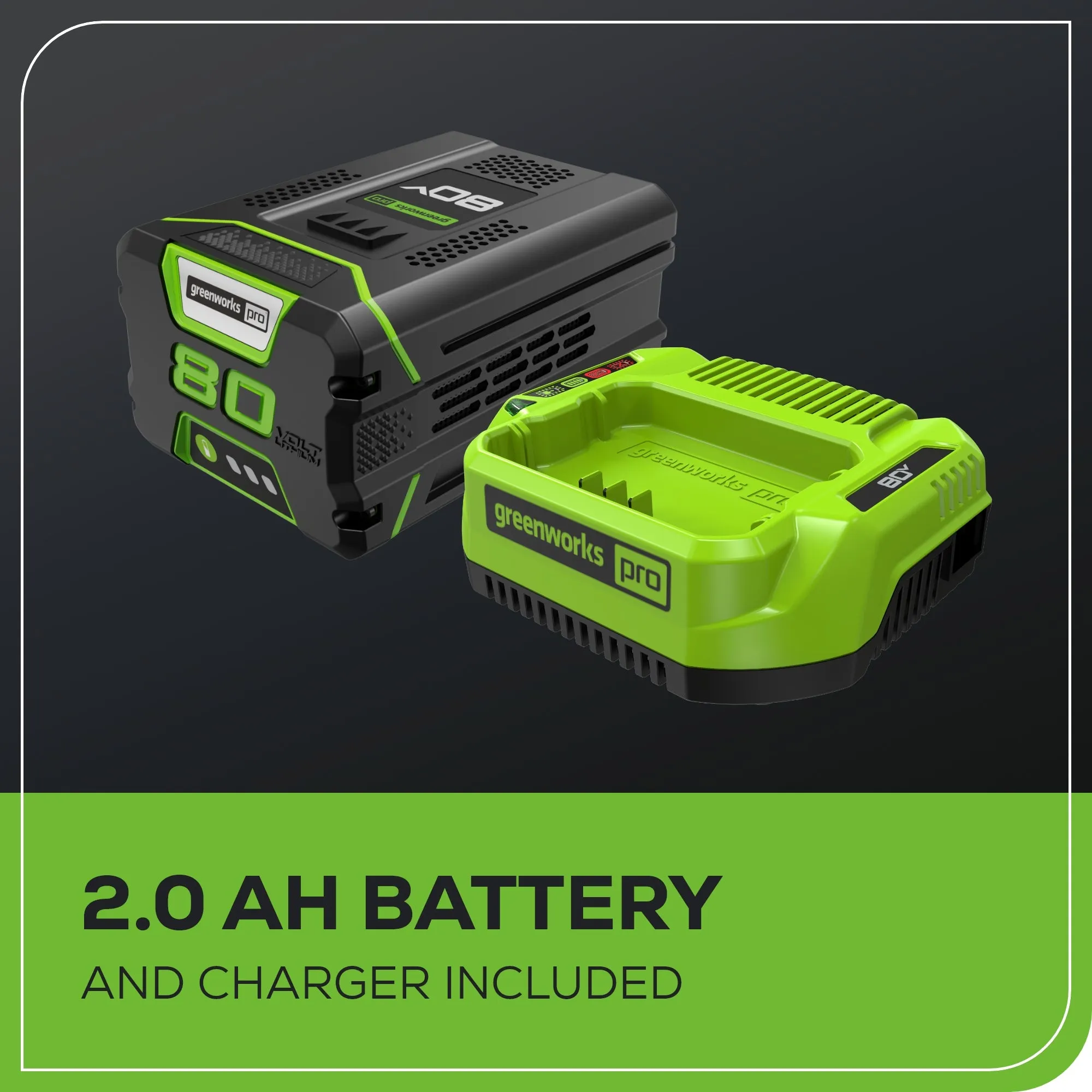 80V 13" String Trimmer w/ 2.0Ah Battery & Rapid Charger