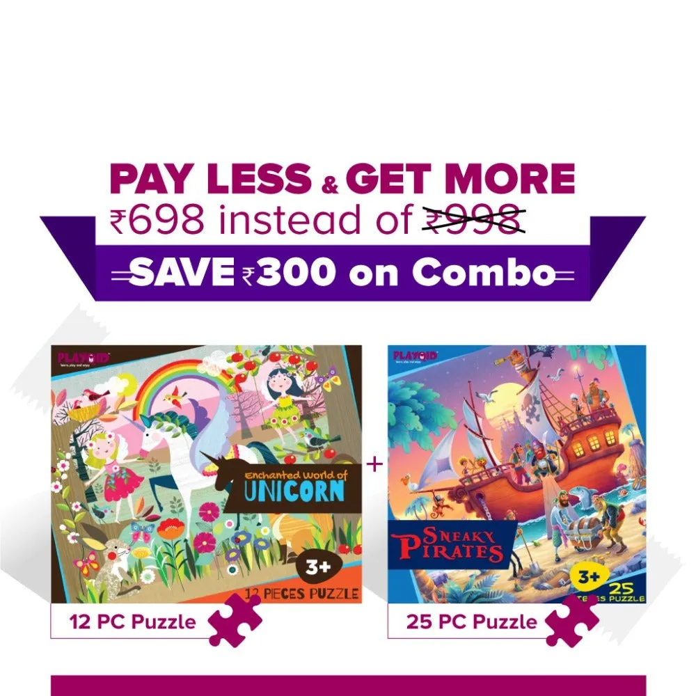 Enchanted World Of Unicorn   Sneaky Pirates Puzzle For Kids