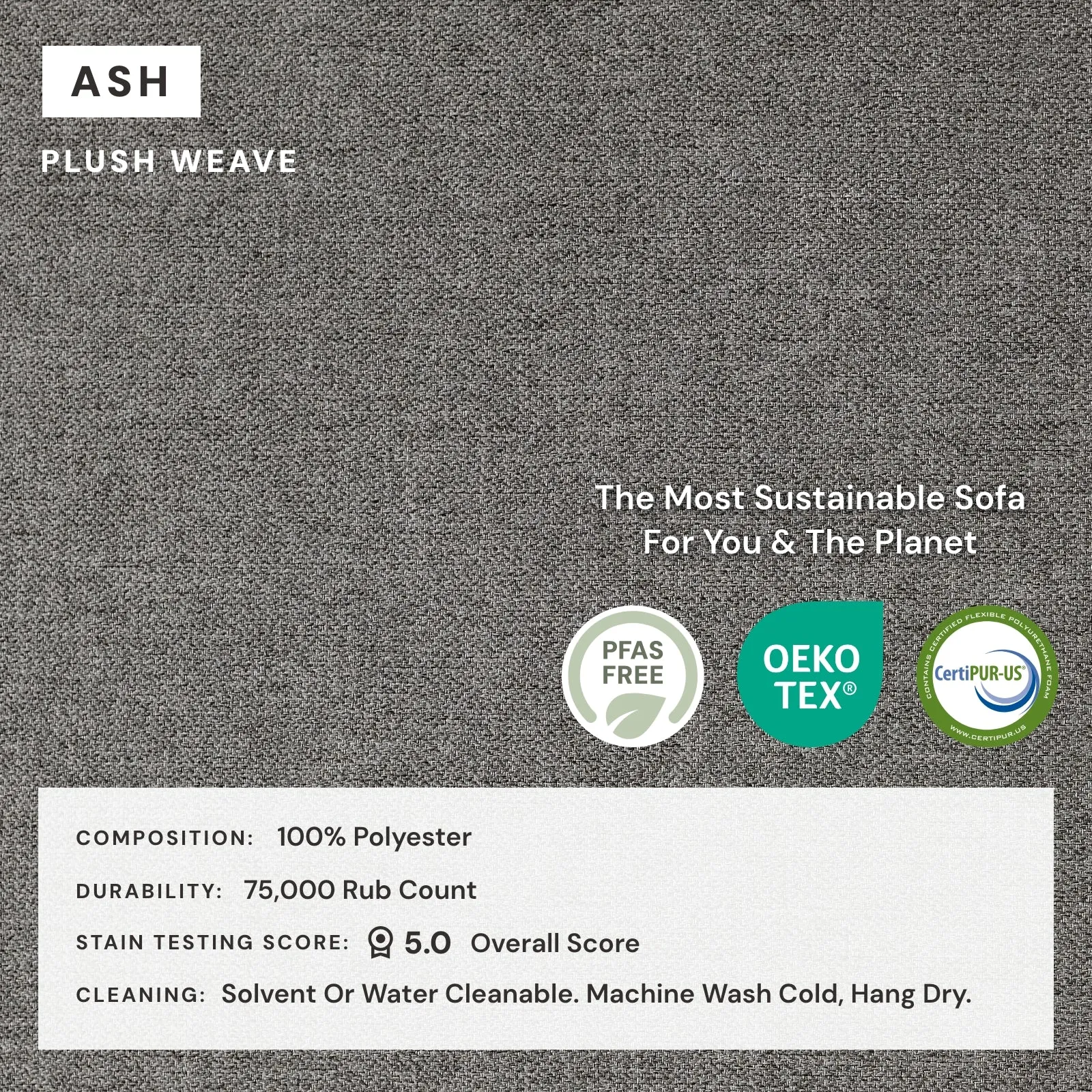 Modular Washable End Chair - Right in Ash | Memorix  Seat | Cloud Pillow