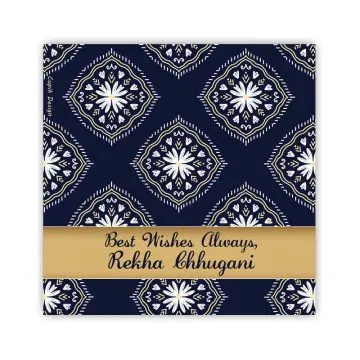 Personalised Indigo Ikat Gift Tags