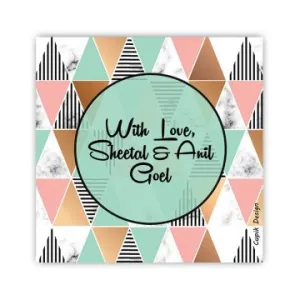 Personalised Marbled Triangles Gift Tags