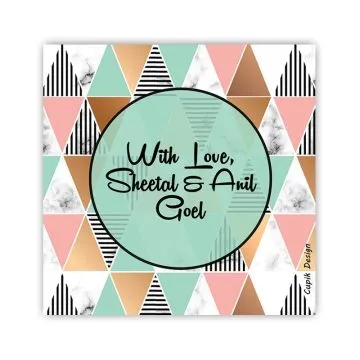 Personalised Marbled Triangles Gift Tags