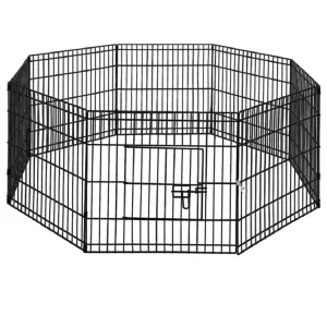 Pet Playpen i.Pet 24" 8 Panel-Puppy Exercise Cage Enclosure Play Pen Fence