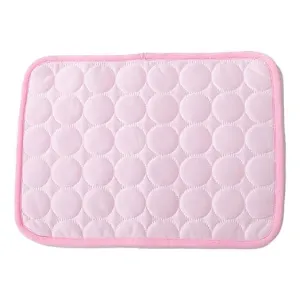 Petvit Rectangular Dog & Cat Bed|Premium Cool Ice Silk with Polyester with Bottom Mesh|Multi-Utility Self-Cooling Pad for Dog & Cat|Light-Weight & Durable Dog Bed|ZQCJ001P-XS|Pink