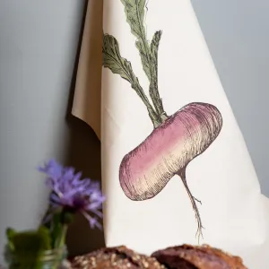 Purple Turnip Vegetable Tea Towel