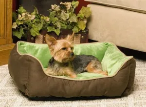 Self-Warming Lounge Sleeper in Mocha-Green