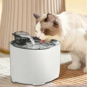 USB Electric Cat Water Fountain with Cat Ear Design and Quiet Pump