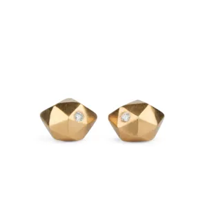 Vermeil Tiny Fragment Diamond Stud Earrings