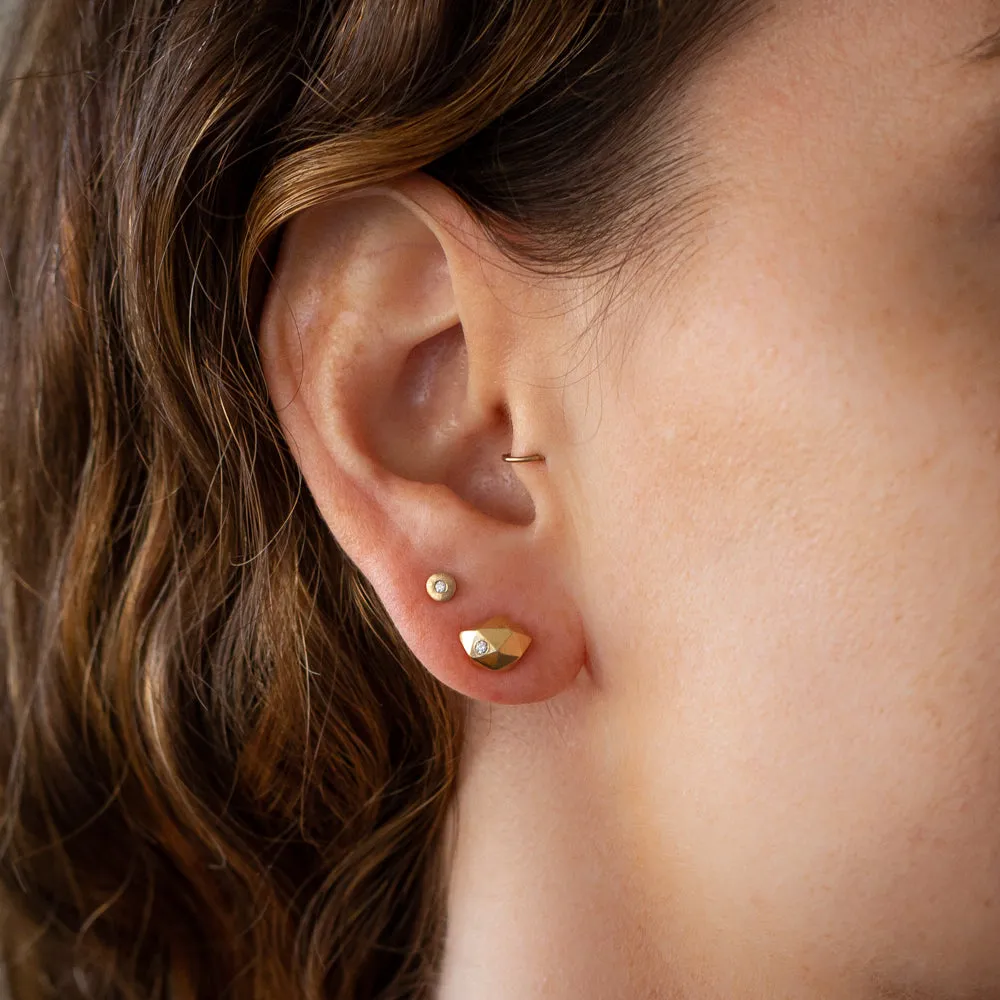 Vermeil Tiny Fragment Diamond Stud Earrings