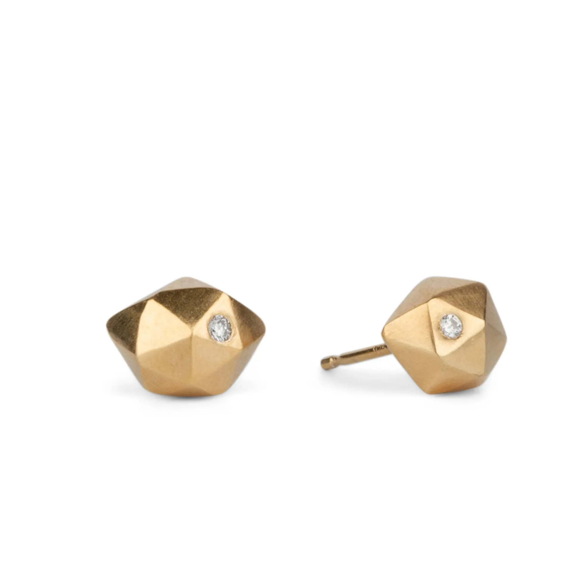 Vermeil Tiny Fragment Diamond Stud Earrings